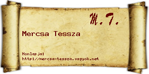 Mercsa Tessza névjegykártya